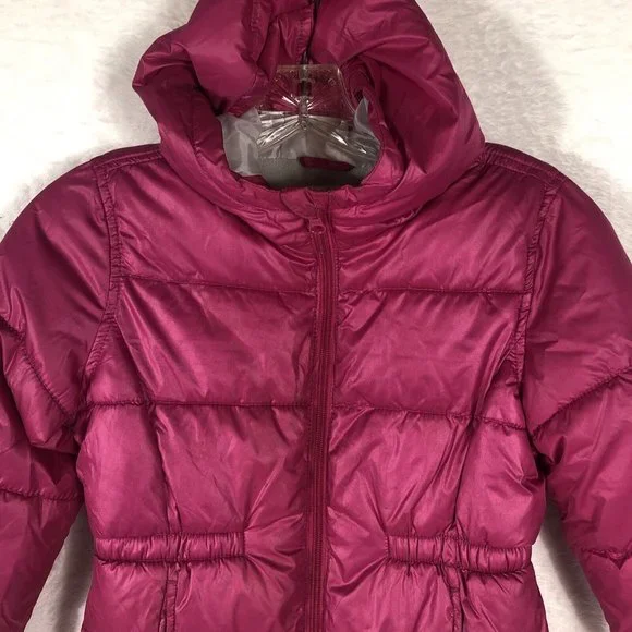 Old Navy Kids Girls Quilted Puffer Jacket Hooded Parka Coat Winter Warm Outwear - Picture 1 of 14
